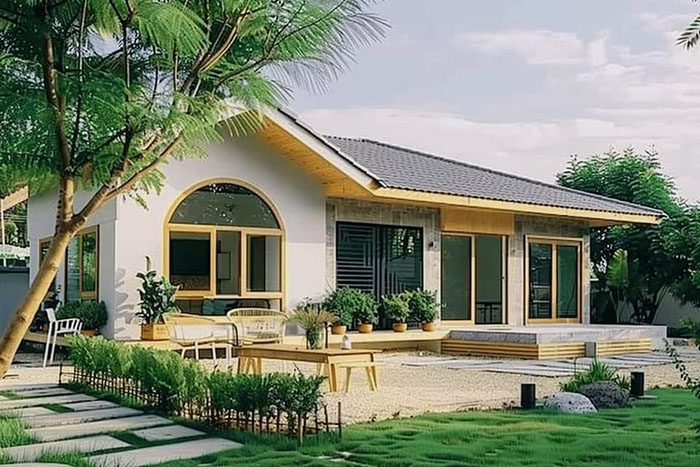 thi công nhà vườn nhỏ đẹp